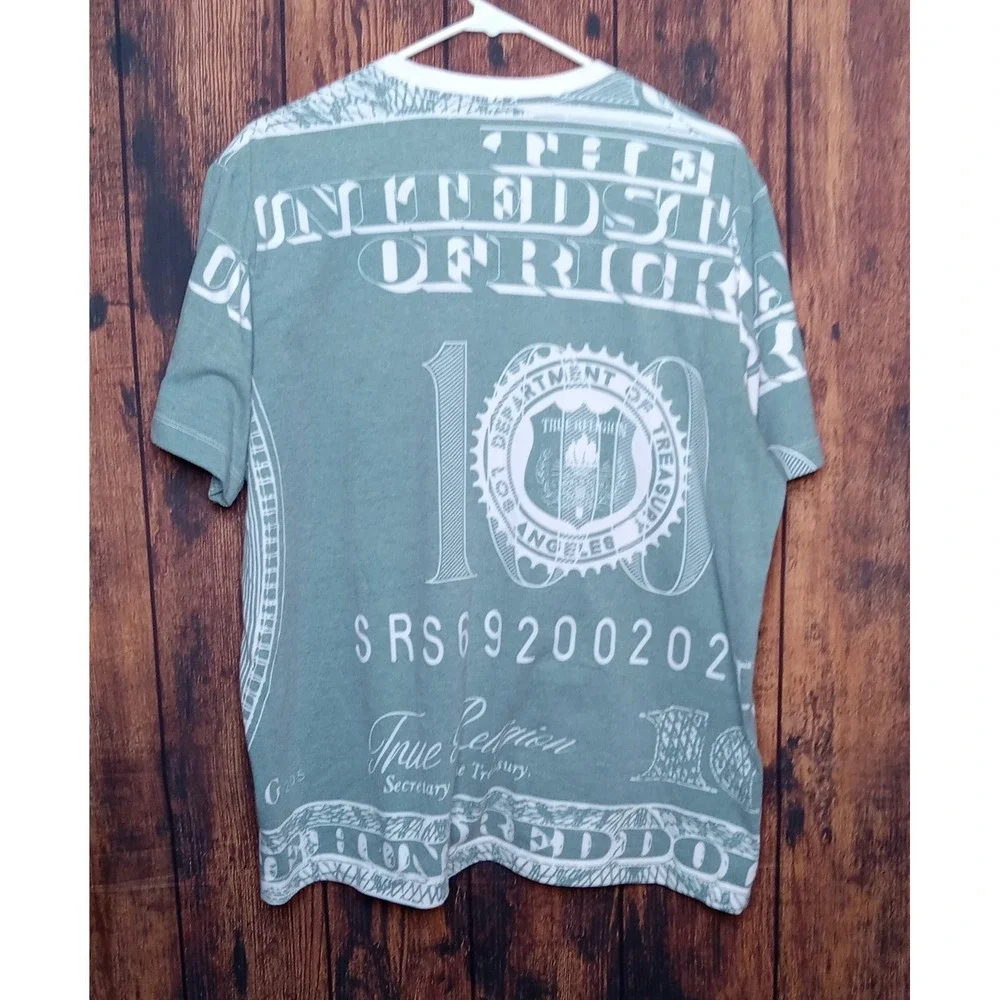 True Religion Men's Short Sleeve Crew Neck T-Shirt Size Medium Green